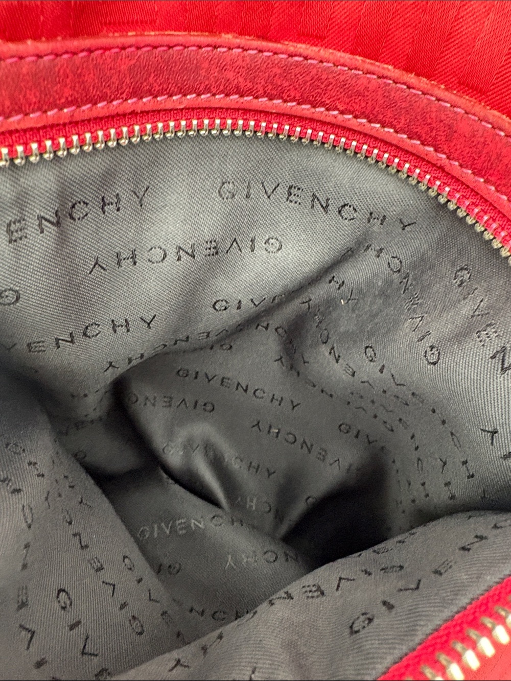 Givenchy Red Jacquard Slim Crossbody with Logo Webbed Strap - Picture 6 of 12